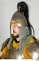  Photos Medieval Knight in plate armor 12 Medieval clothing Medieval knight chainmail armor hood head helmet helmet with horse hair 0002.jpg